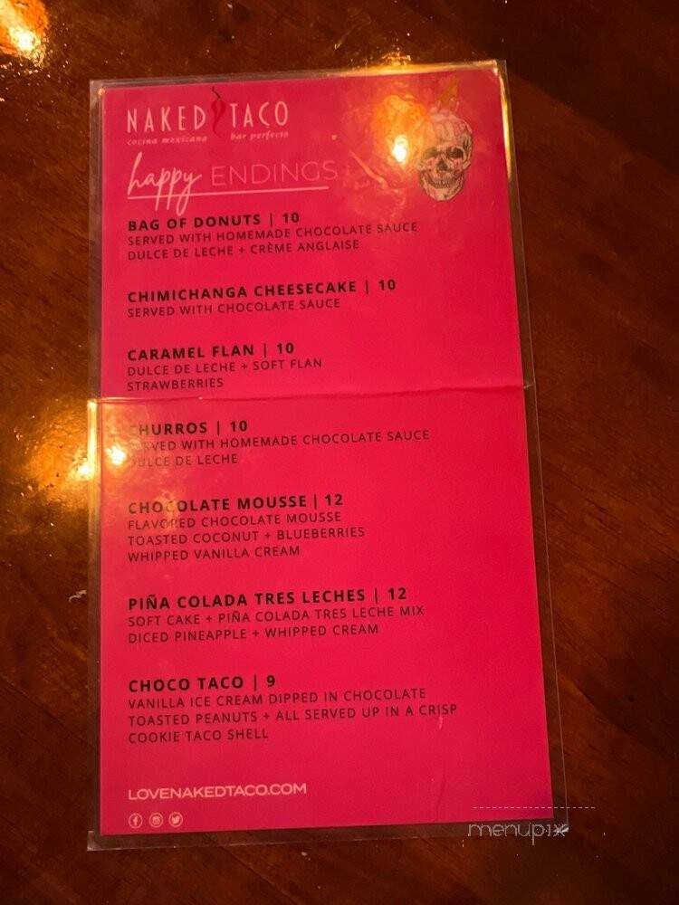 Naked Taco - Boca Raton, FL menu_pic