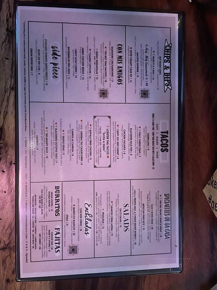 Naked Taco - Boca Raton, FL menu_pic