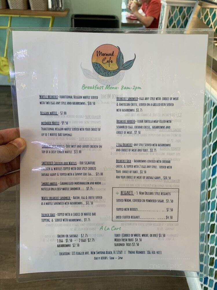 The Mermaid Cafe - New Smyrna Beach, FL menu_pic