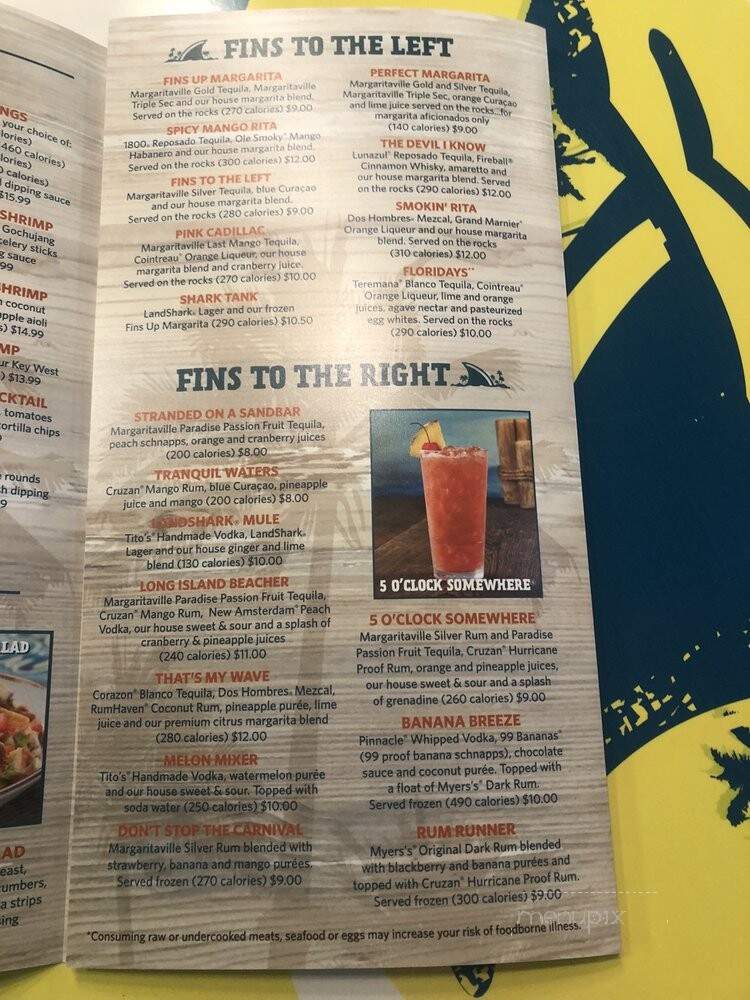 Landshark Bar and Grill - South Padre Island, TX menu_pic