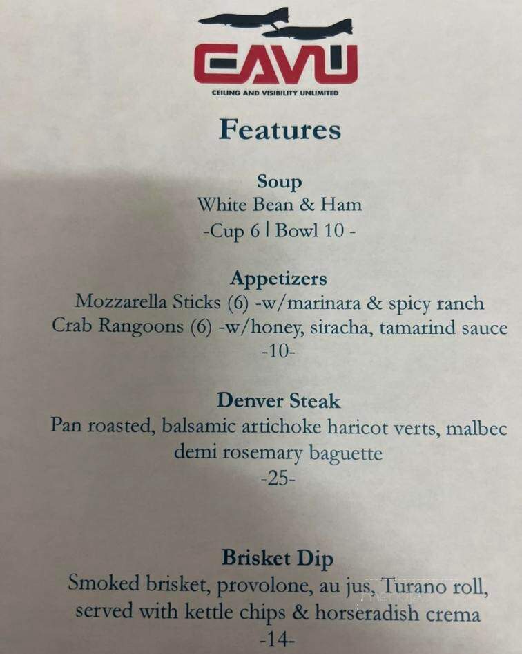 CAVU - Grand Haven, MI menu_pic