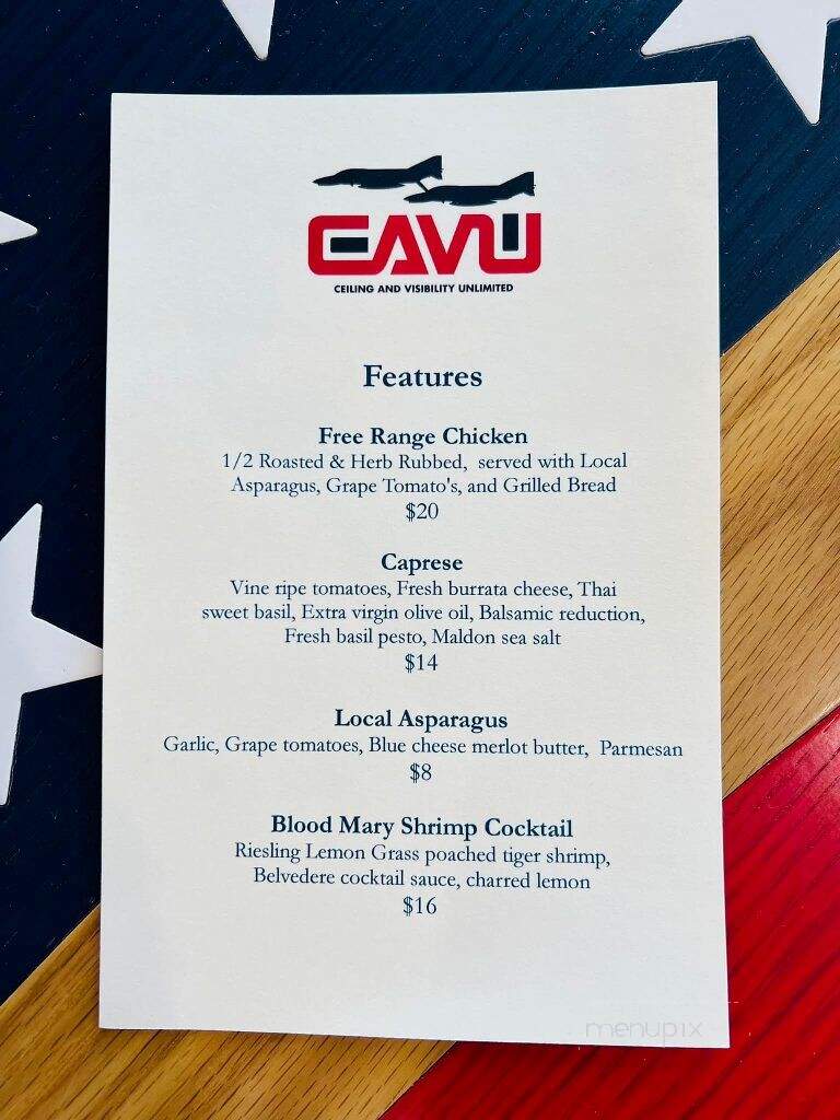 CAVU - Grand Haven, MI menu_pic
