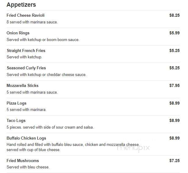 Cusimanos Pizzeria - Lockport, NY menu_pic