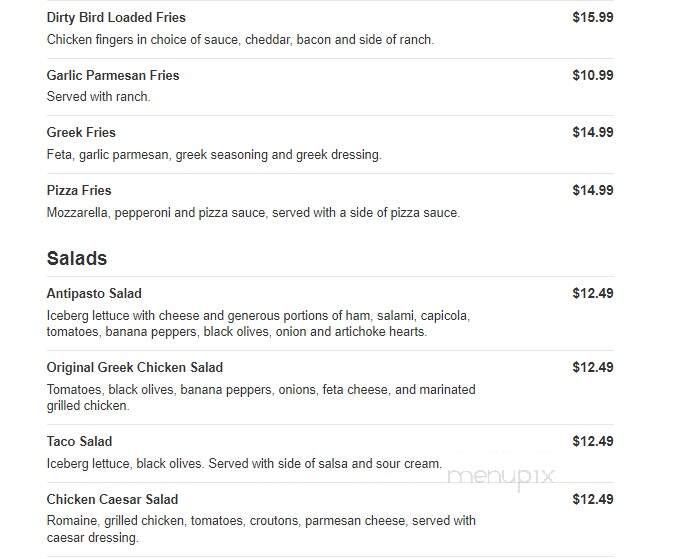 Cusimanos Pizzeria - Lockport, NY menu_pic