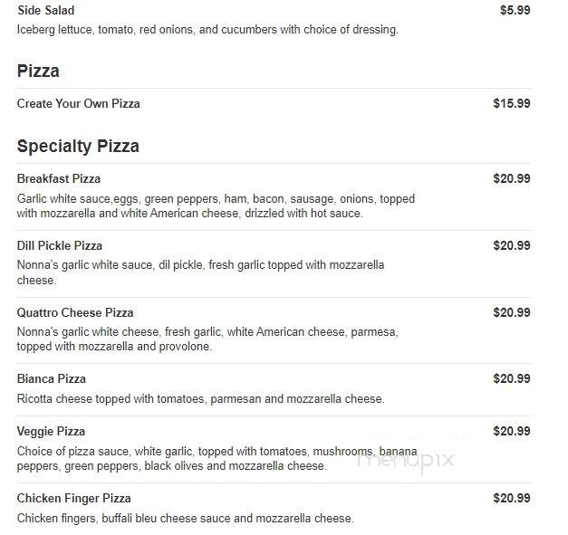 Cusimanos Pizzeria - Lockport, NY menu_pic