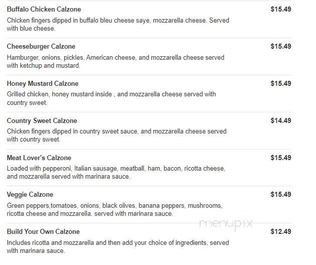 Cusimanos Pizzeria - Lockport, NY menu_pic
