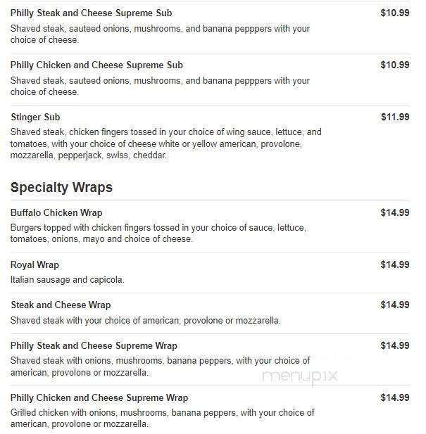 Cusimanos Pizzeria - Lockport, NY menu_pic