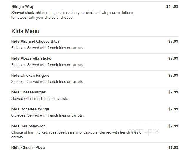 Cusimanos Pizzeria - Lockport, NY menu_pic