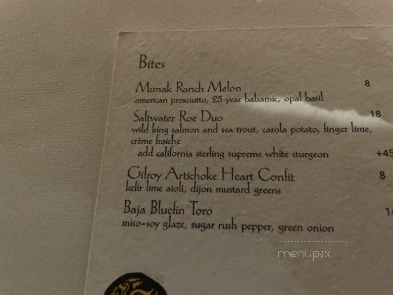 Foray - Carmel-by-the-Sea, CA menu_pic