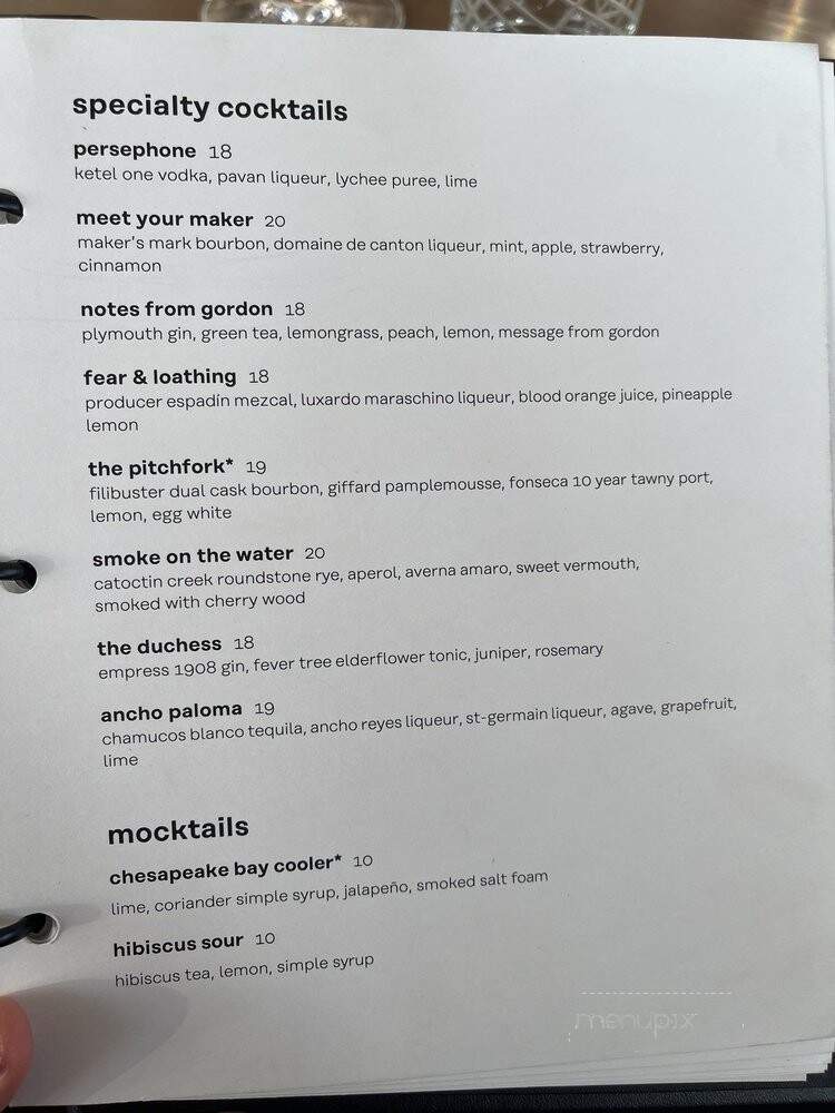 Gordon Ramsay Hell's Kitchen - Washington, DC menu_pic