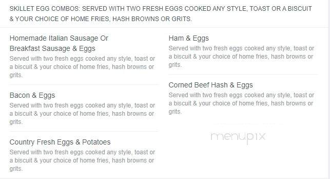 Iron Skillet Restaurant - Gaston, IN menu_pic