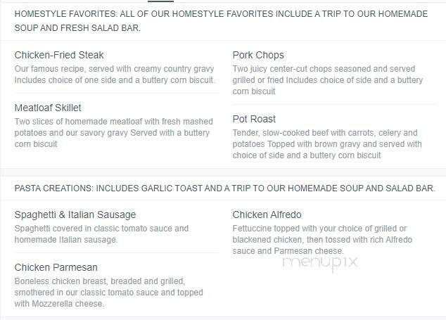 Iron Skillet Restaurant - Gaston, IN menu_pic