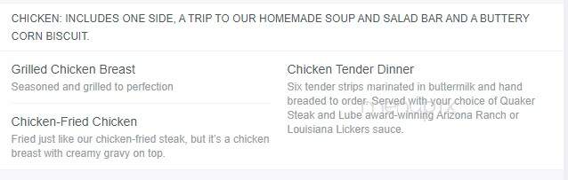 Iron Skillet Restaurant - Gaston, IN menu_pic