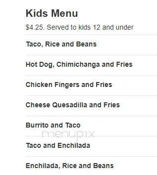 El Toro - Arcola, IL menu_pic