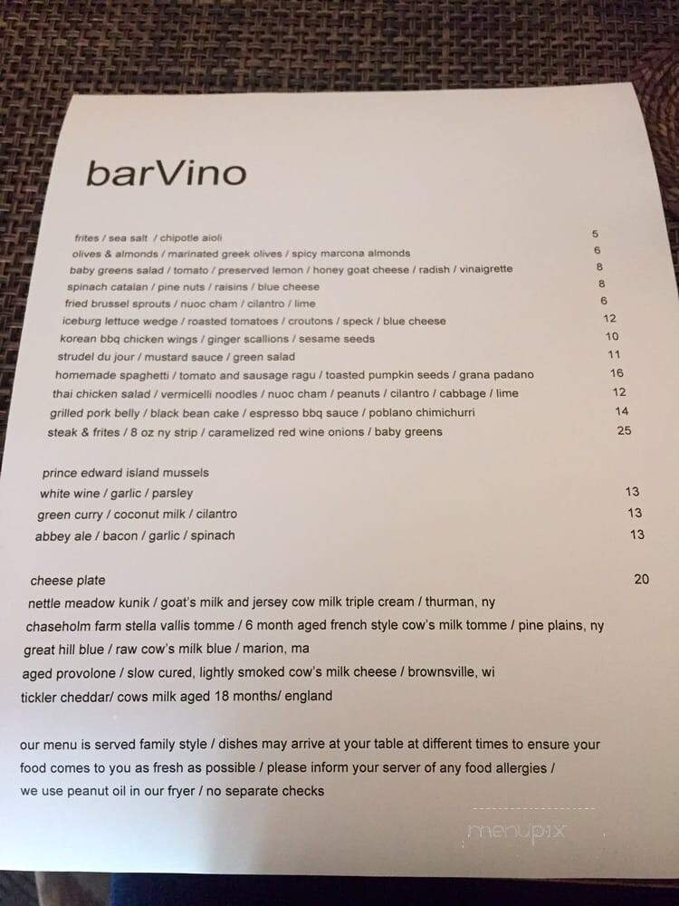barVino - North Creek, NY menu_pic