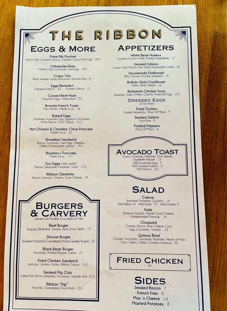 The Ribbon - New York, NY menu_pic