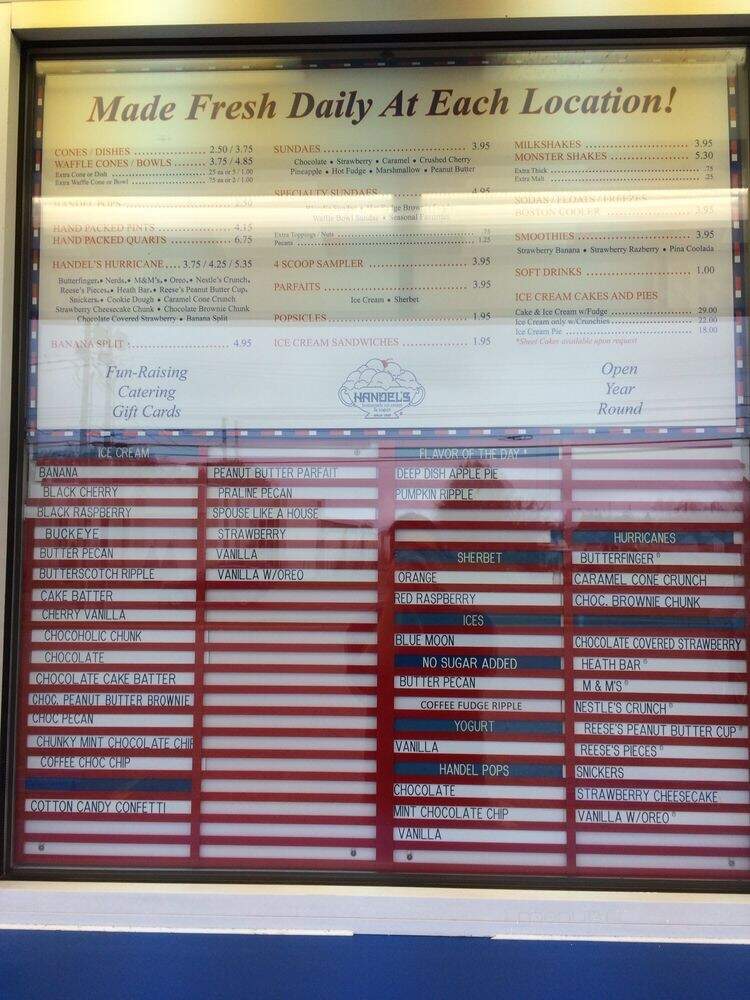 Handel's Homemade Ice Cream - Massillon, OH menu_pic