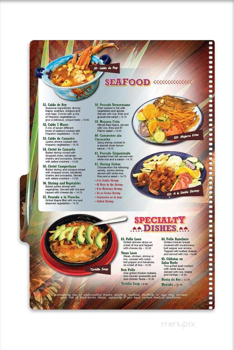 El Patron - Opelika, AL menu_pic