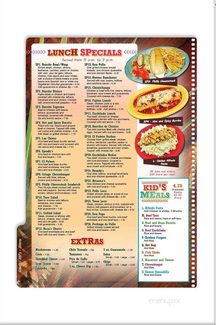 El Patron - Opelika, AL menu_pic