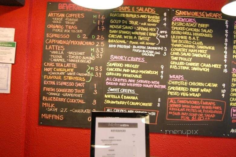 The Bistro on Main - Milton, ON menu_pic