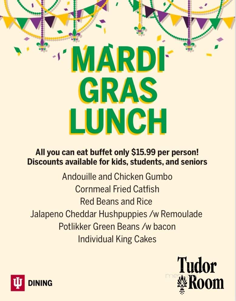 Tudor Room (IMU) - Bloomington, IN menu_pic