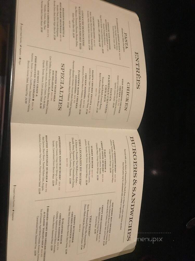 Cooper's Hawk Winery and Restaurant - Brookfield, WI menu_pic