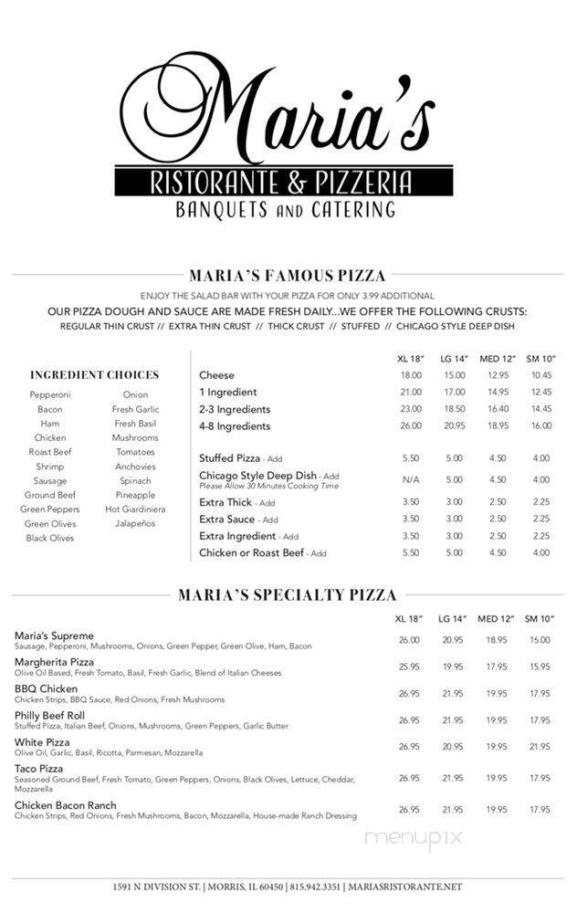 Maria's Ristorante & Pizzeria - Morris, IL