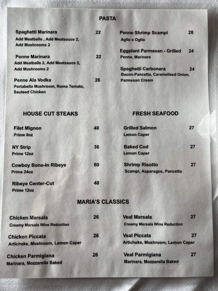 Maria's Ristorante & Pizzeria - Morris, IL menu_pic