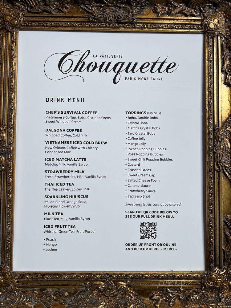 La Patisserie Chouquette - Saint Louis, MO menu_pic