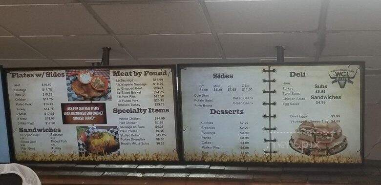 Waller County Line BBQ - Waller, TX menu_pic