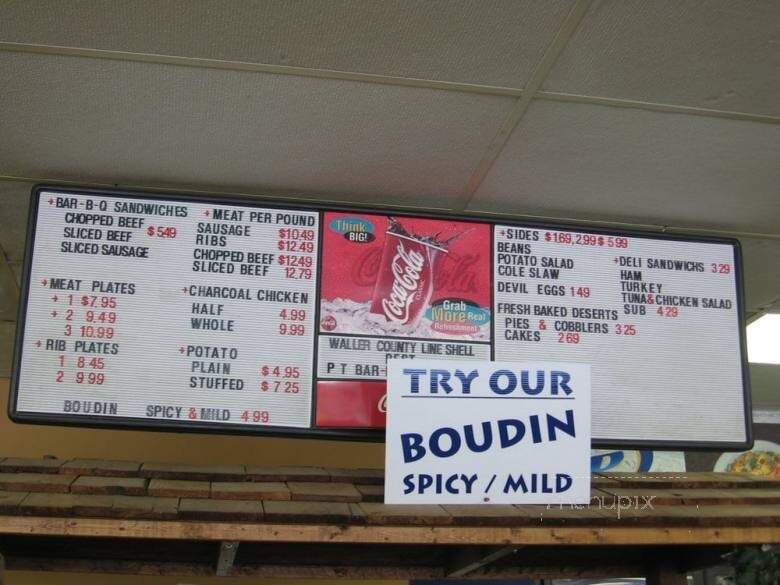 Waller County Line BBQ - Waller, TX menu_pic