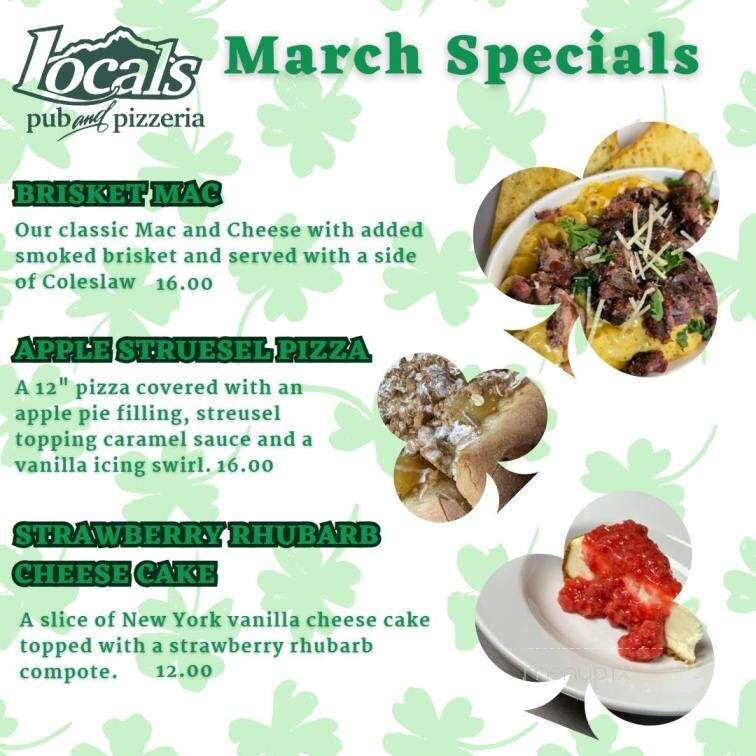 Locals Pub and Pizzaria - Wasilla, AK menu_pic