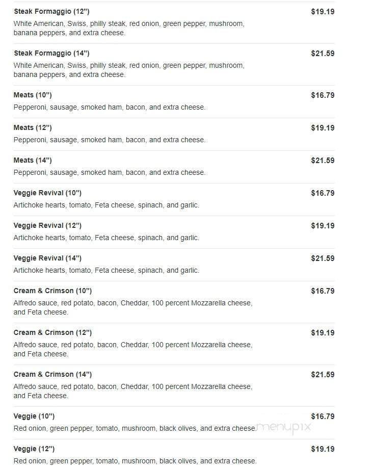 Cousin Vinny's Pizza - Middletown, OH menu_pic