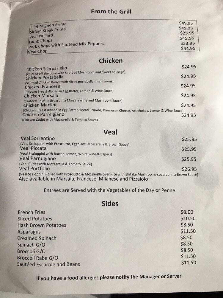 Alex's Bar & Grille - White Plains, NY menu_pic