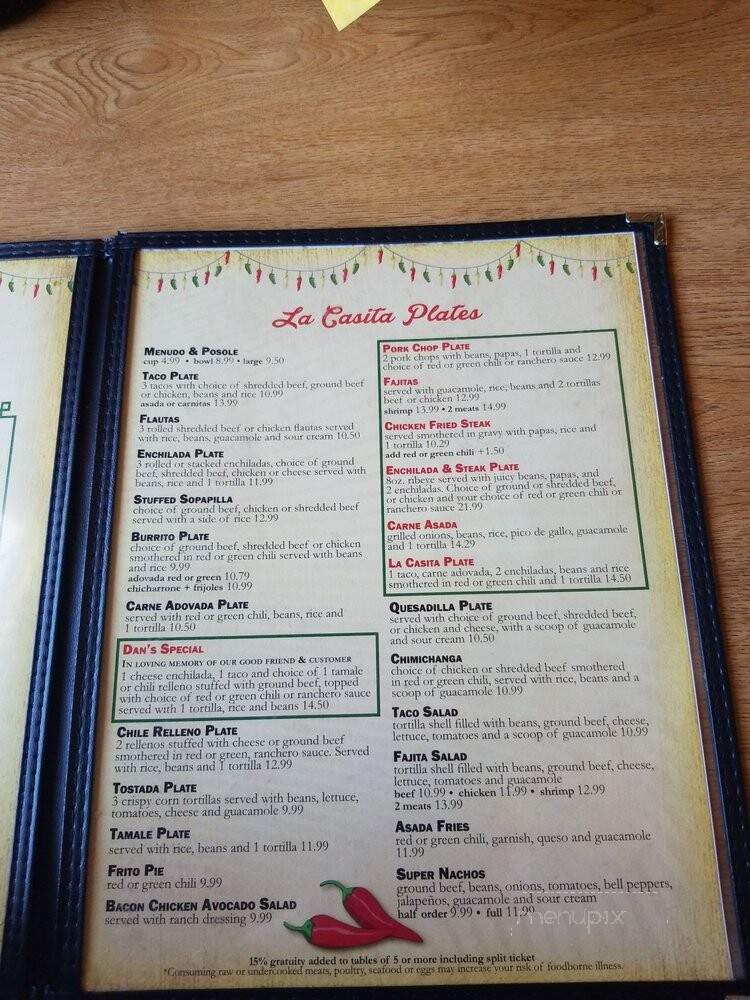 La Casita Cafe - Farmington, NM menu_pic