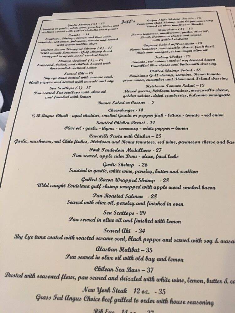 Jeff's Inviting Food and Spirits - Orange, CA menu_pic