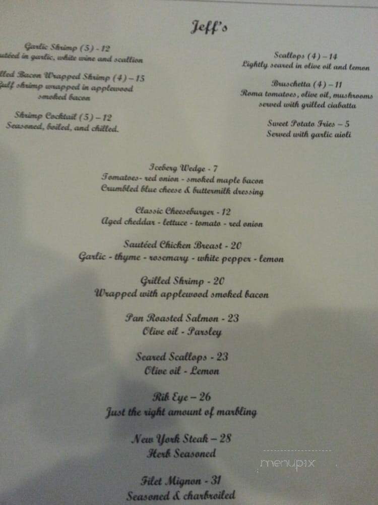 Jeff's Inviting Food and Spirits - Orange, CA menu_pic