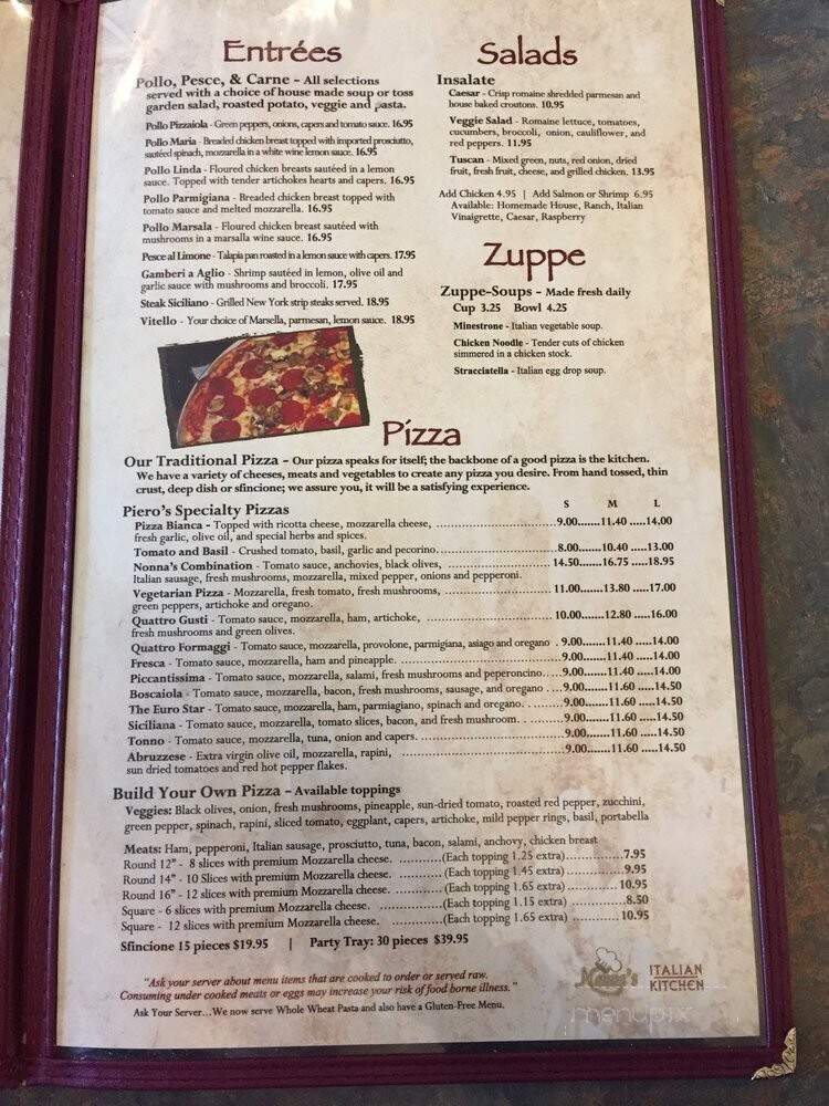 Nonna's Italian Kitchen - Shelby Township, MI menu_pic