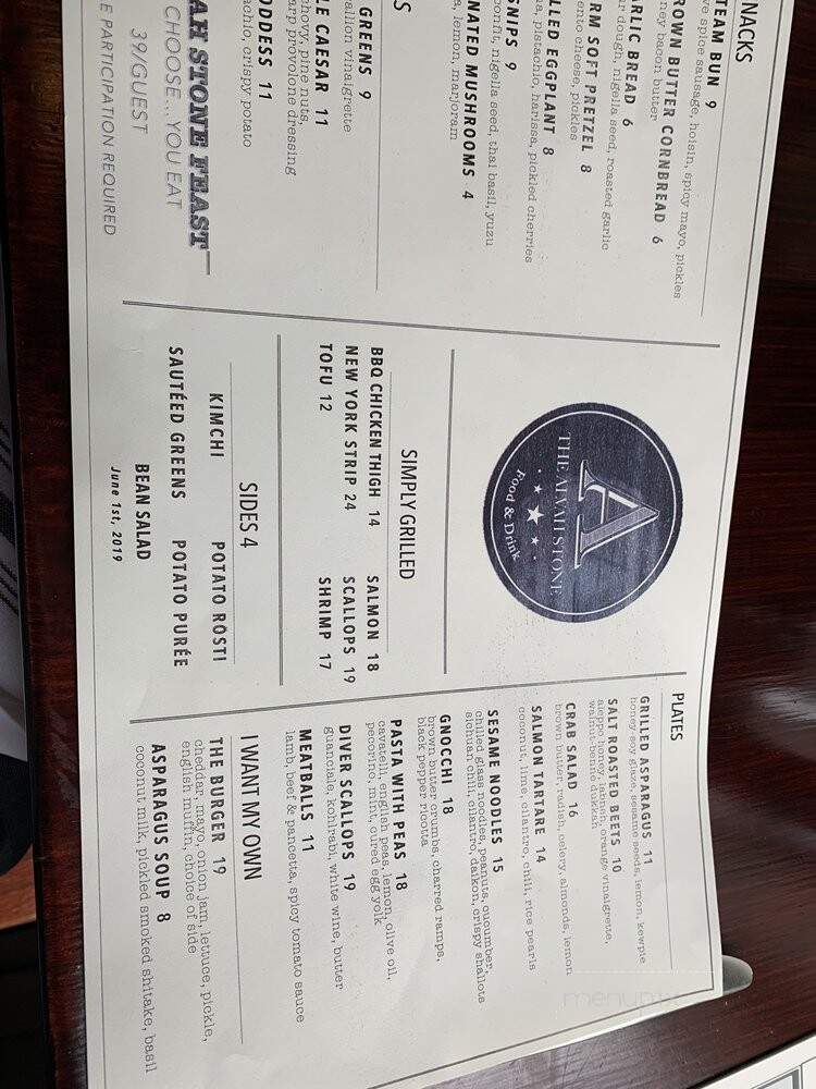 The Alvah Stone - Montague, MA menu_pic