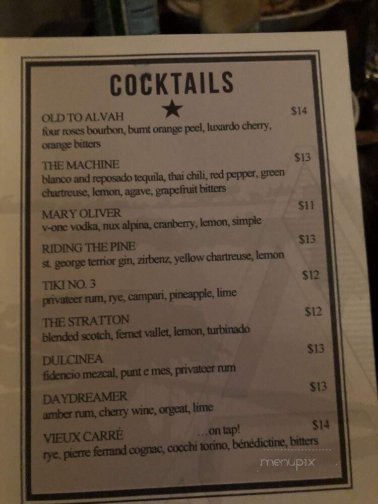 The Alvah Stone - Montague, MA menu_pic