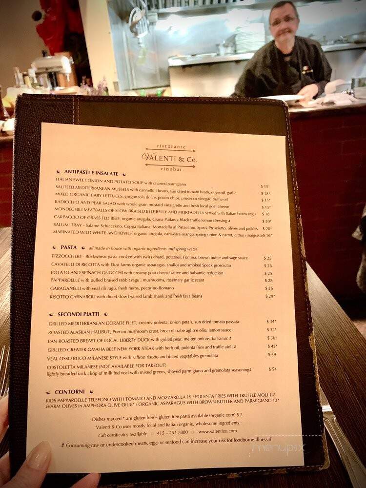Valenti & Co. - San Anselmo, CA menu_pic