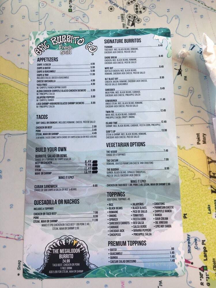 Epic Burrito Co. - Cocoa Beach, FL menu_pic