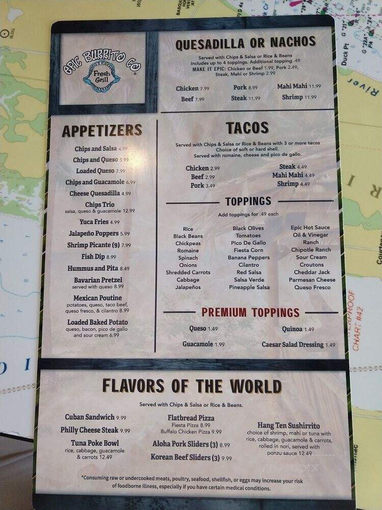 Epic Burrito Co. - Cocoa Beach, FL menu_pic