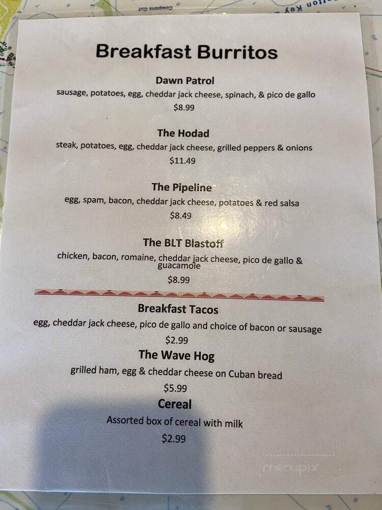 Epic Burrito Co. - Cocoa Beach, FL menu_pic