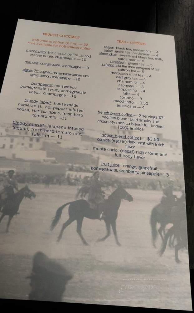 Lapis - Washington, DC menu_pic
