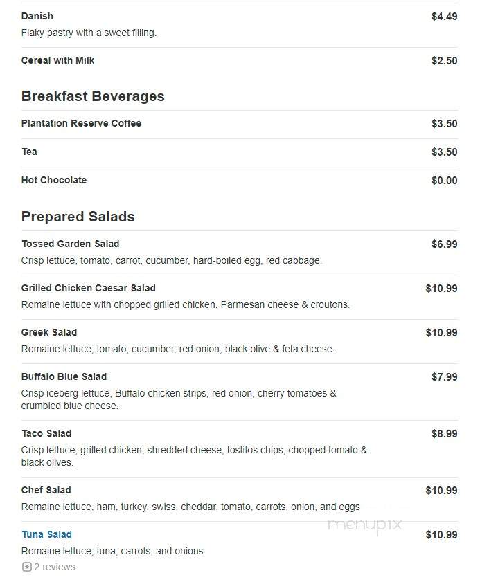 Hanstedt Delicatessen - Plainview, NY menu_pic