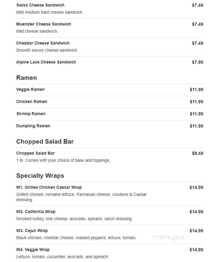 Hanstedt Delicatessen - Plainview, NY menu_pic
