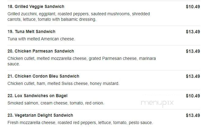 Hanstedt Delicatessen - Plainview, NY menu_pic