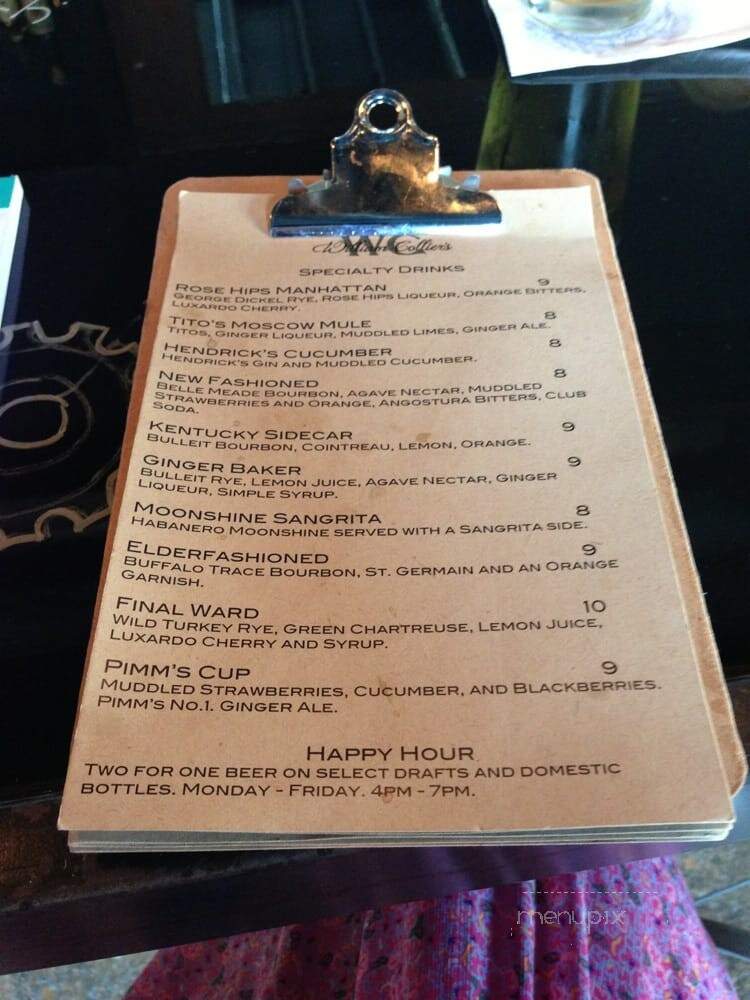 William Collier's - Nashville, TN menu_pic