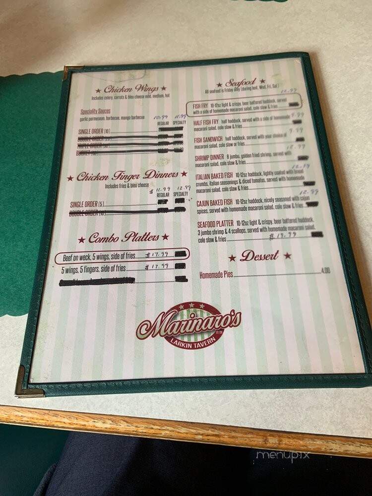 Marinaro's Larkin Tavern - Buffalo, NY menu_pic
